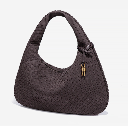 Noir Woven Hobo Bag