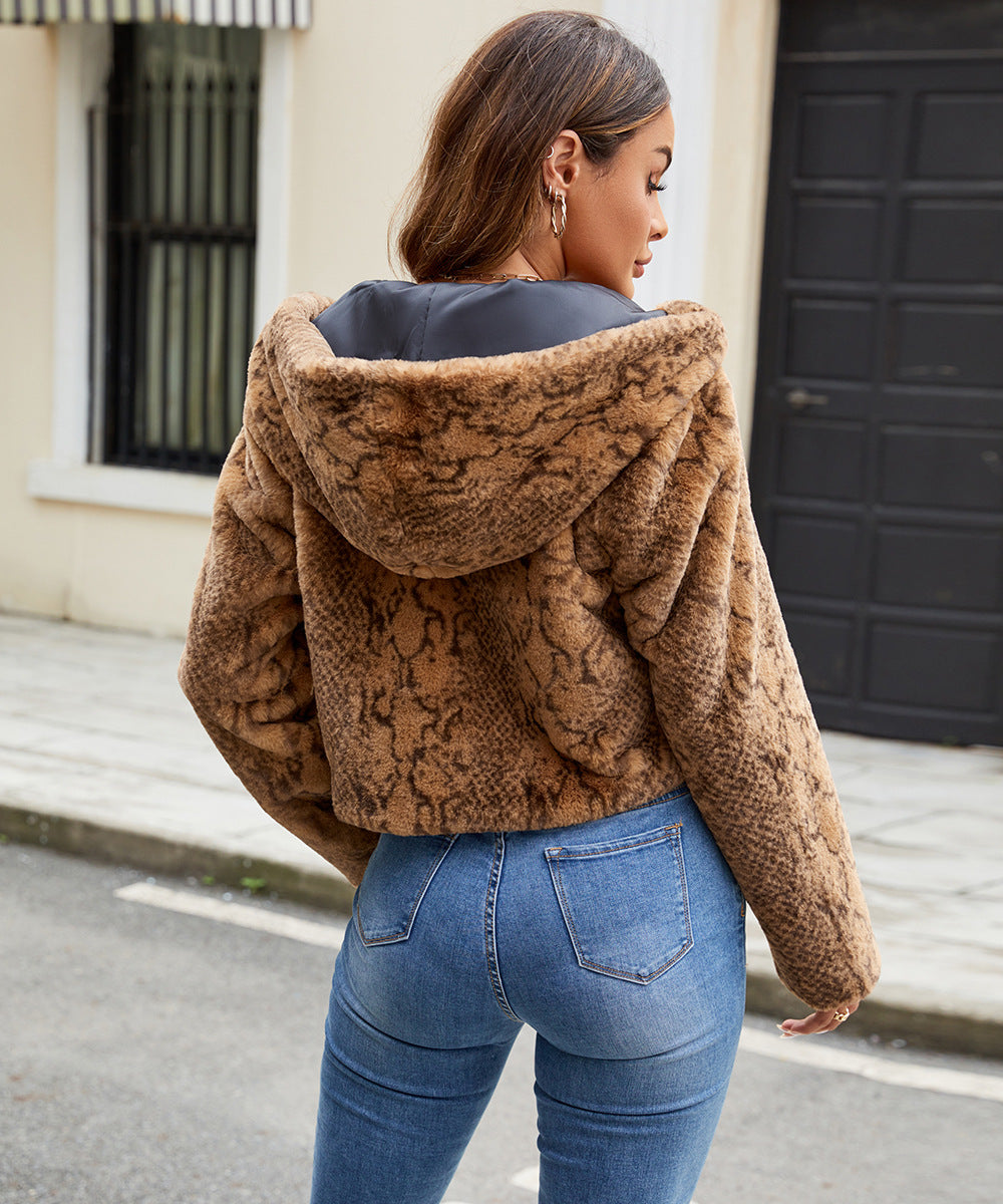 Serena Faux Fur Leopard Jacket