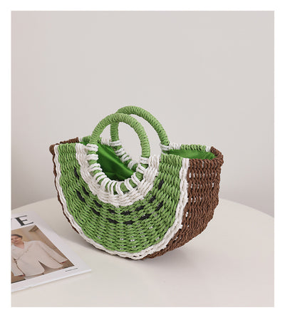 Melina Watermelon Woven Tote