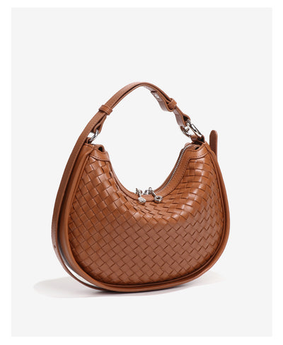 Luna Woven Leather Hobo Bag