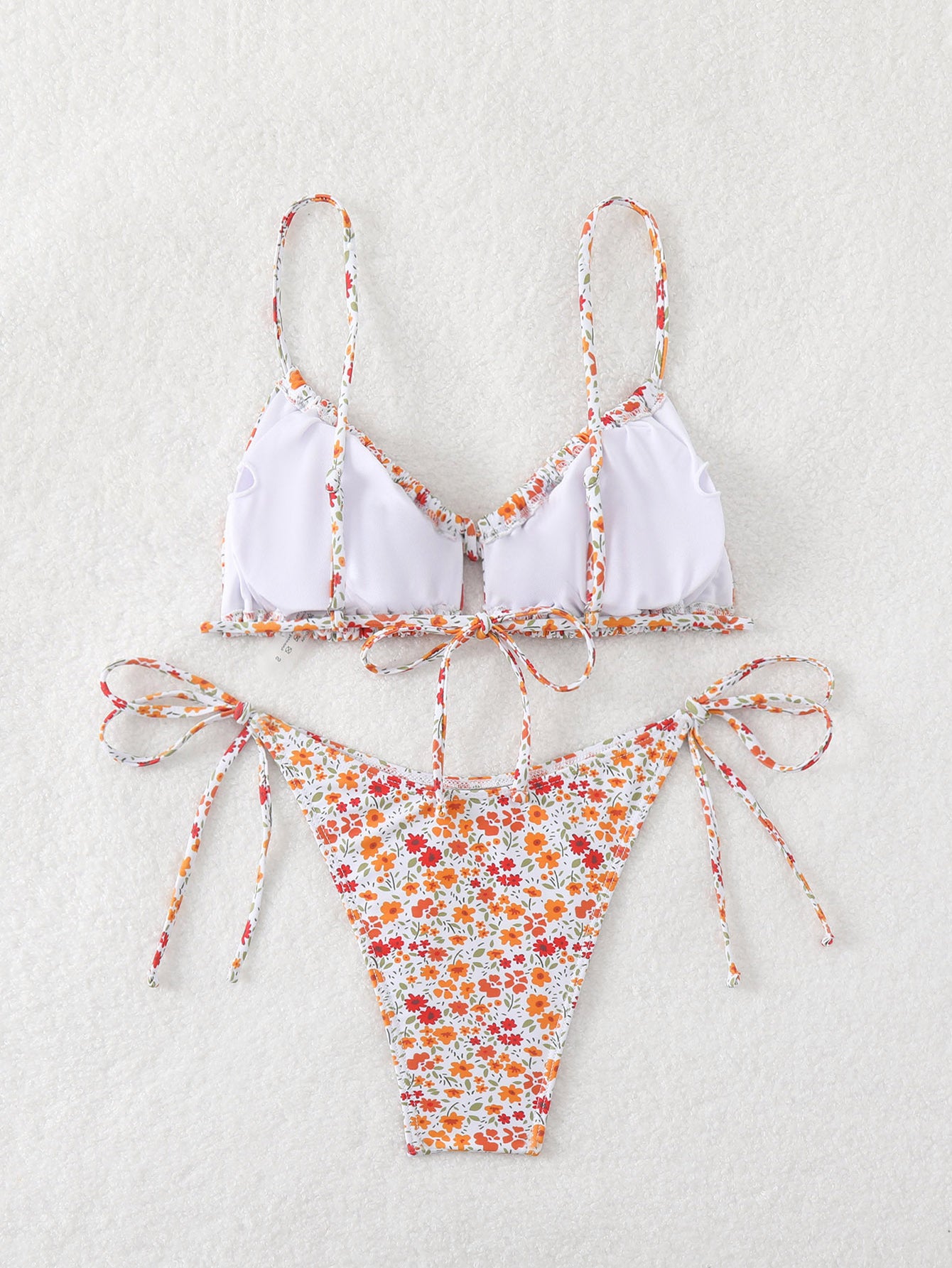 Daisy Floral Tie Bikini Set