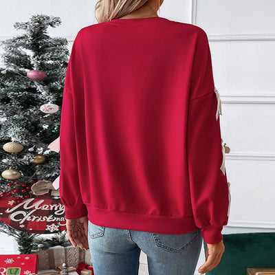 Scarlet Grace Bow-Sleeve Sweater