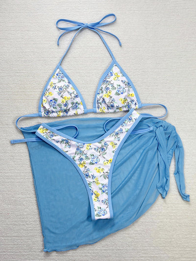 Sofia – Sky Bloom Triangle Bikini Set
