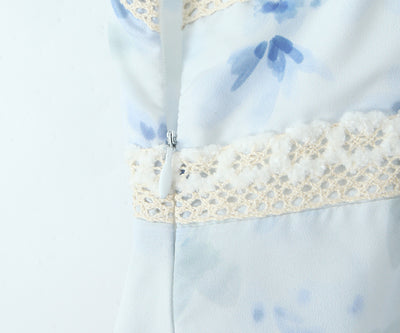 Lila Lace-Trimmed Floral Camisole