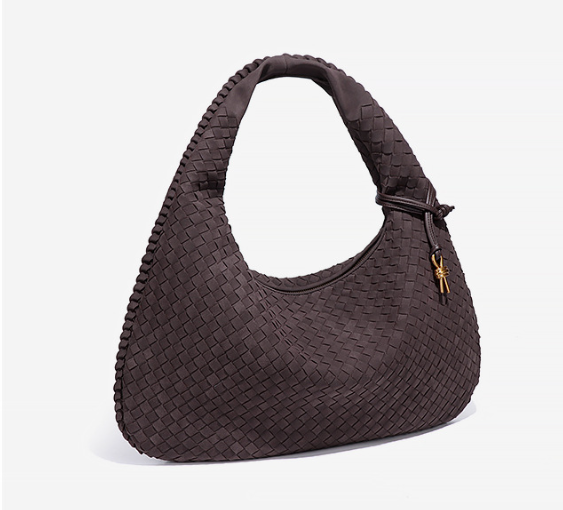 Noir Woven Hobo Bag