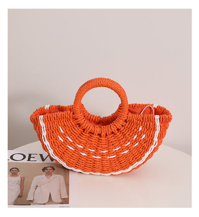 Melina Watermelon Woven Tote