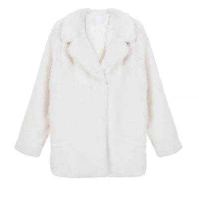 Vanessa Luxe White Faux Fur Coat