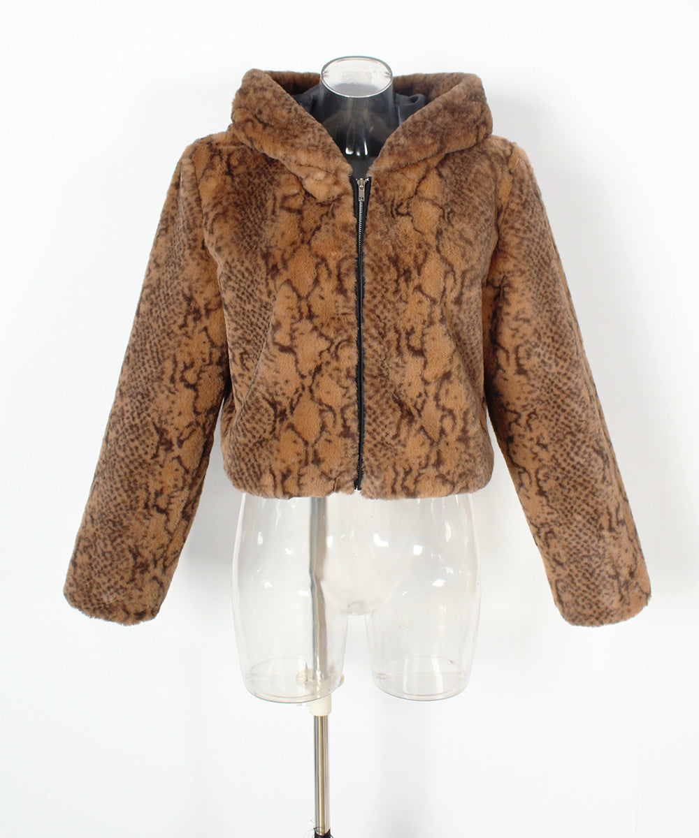 Serena Faux Fur Leopard Jacket