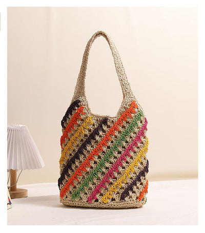 Marisol Rainbow Crochet Tote