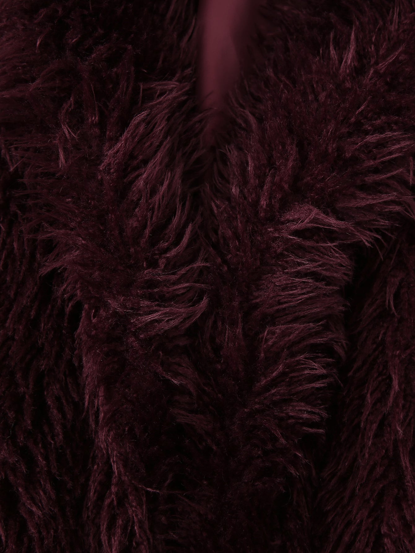 Scarlett Plush Burgundy Faux Fur Jacket