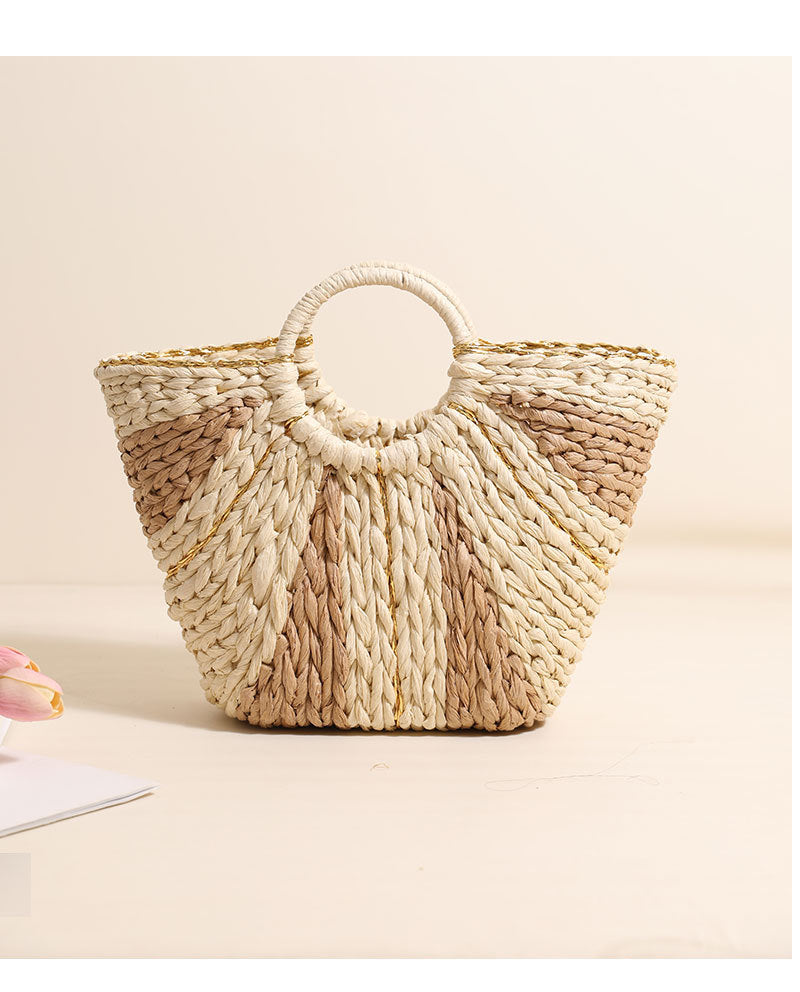 Solara Woven Sunburst Tote