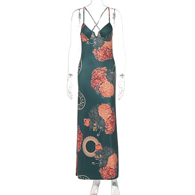 Luna Vintage Rose Midi Dress