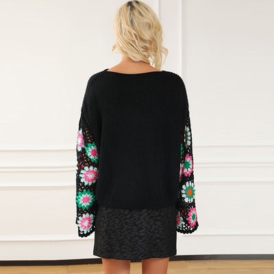 Lila Crochet Sleeve Sweater