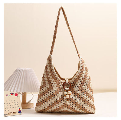 Lucia Rainbow Crochet Shoulder Bag