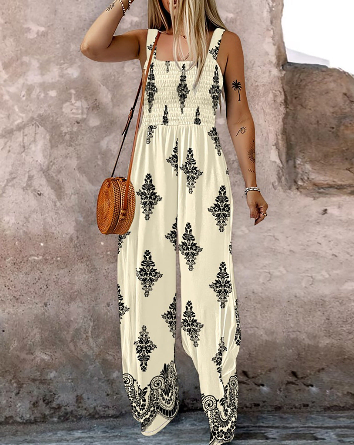 Seraphina Boho Wide-Leg Jumpsuit