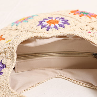 Sunburst Meadow Crochet Shoulder Bag