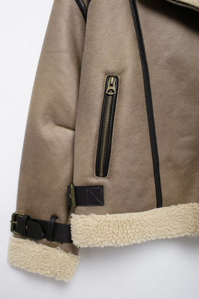 Aviator Chic Shearling Jacket