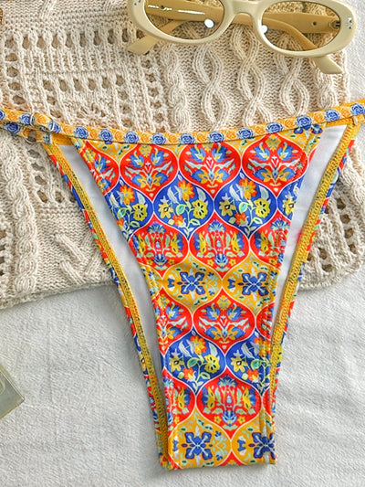 Mediterranean Muse 'Sofia' Tile-Print Micro Bikini