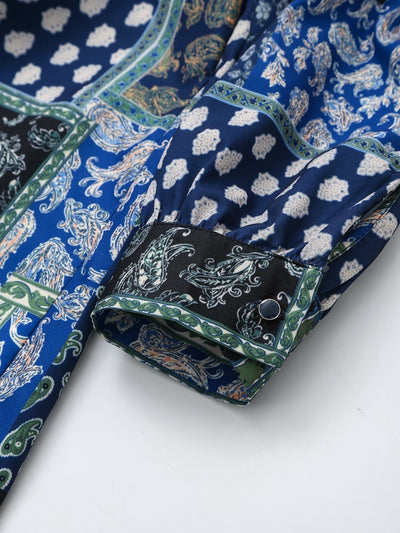 Indigo Paisley Patchwork Blouse