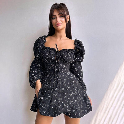 Amelia Floral Puff Sleeve Mini Dress