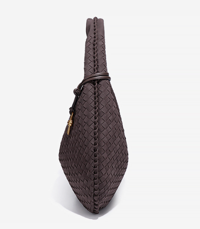 Noir Woven Hobo Bag