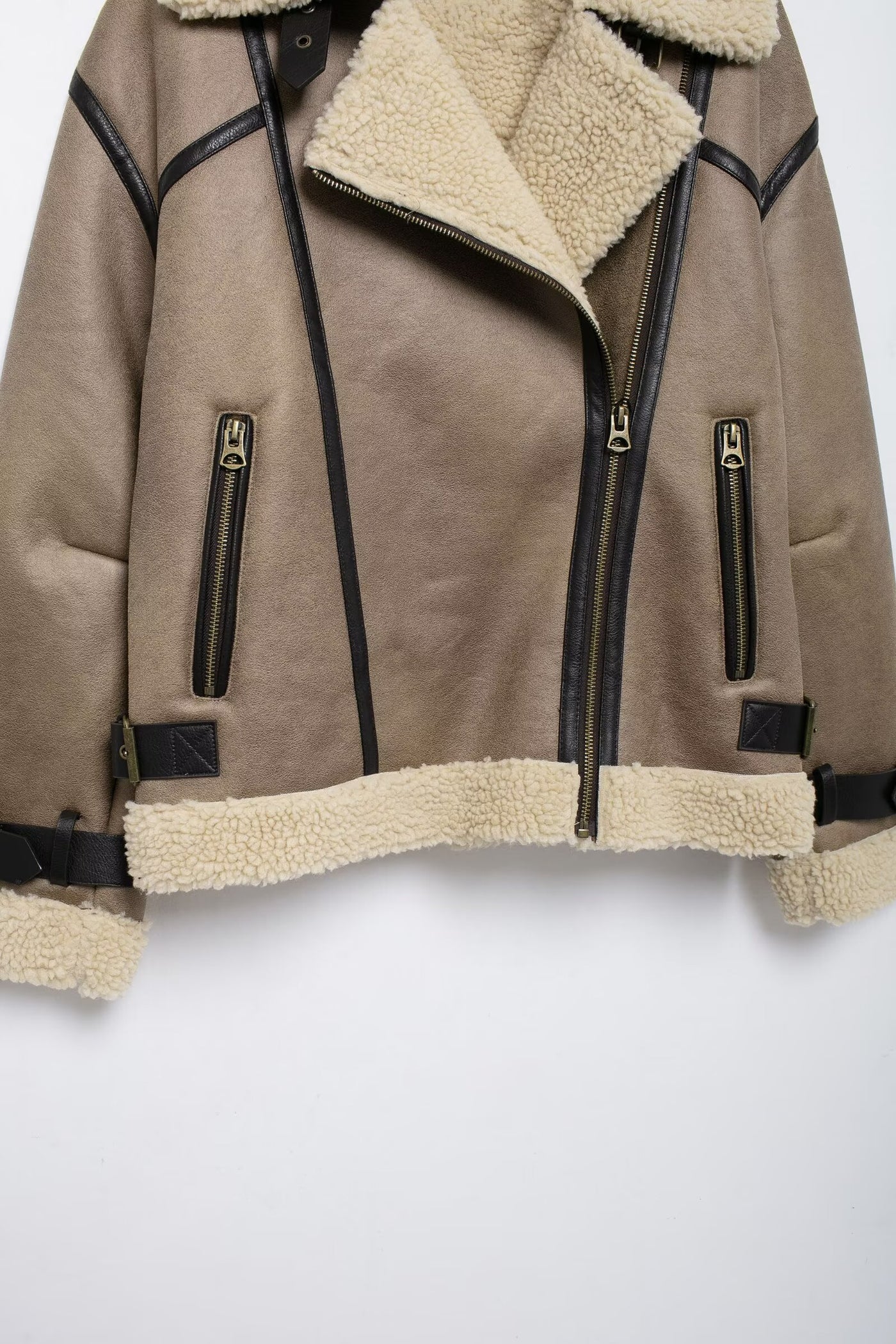 Aviator Chic Shearling Jacket