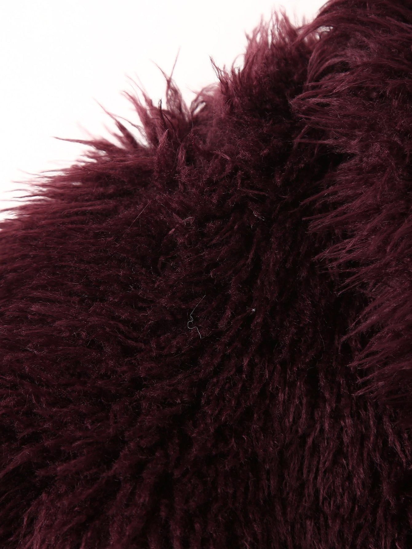 Scarlett Plush Burgundy Faux Fur Jacket