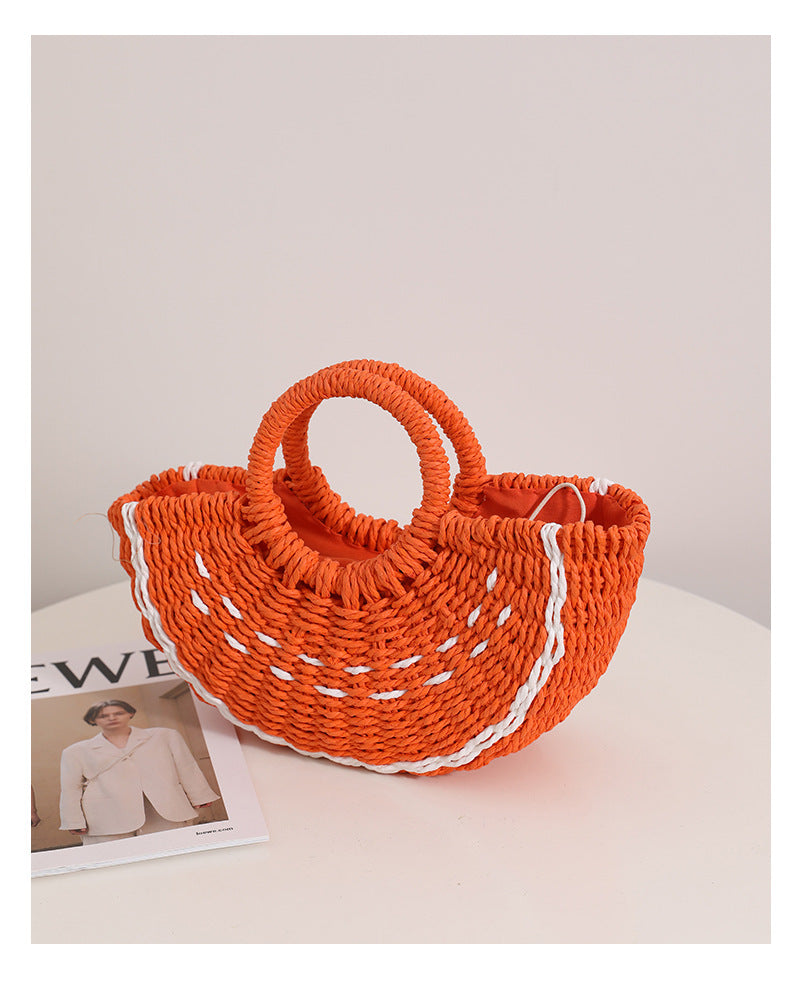 Melina Watermelon Woven Tote