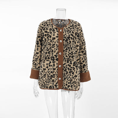 Luna Leopard Button-Up Jacket