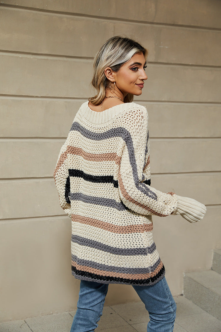 Isla Striped Knit Sweater Tunic