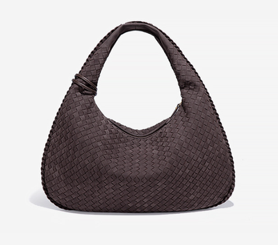 Noir Woven Hobo Bag