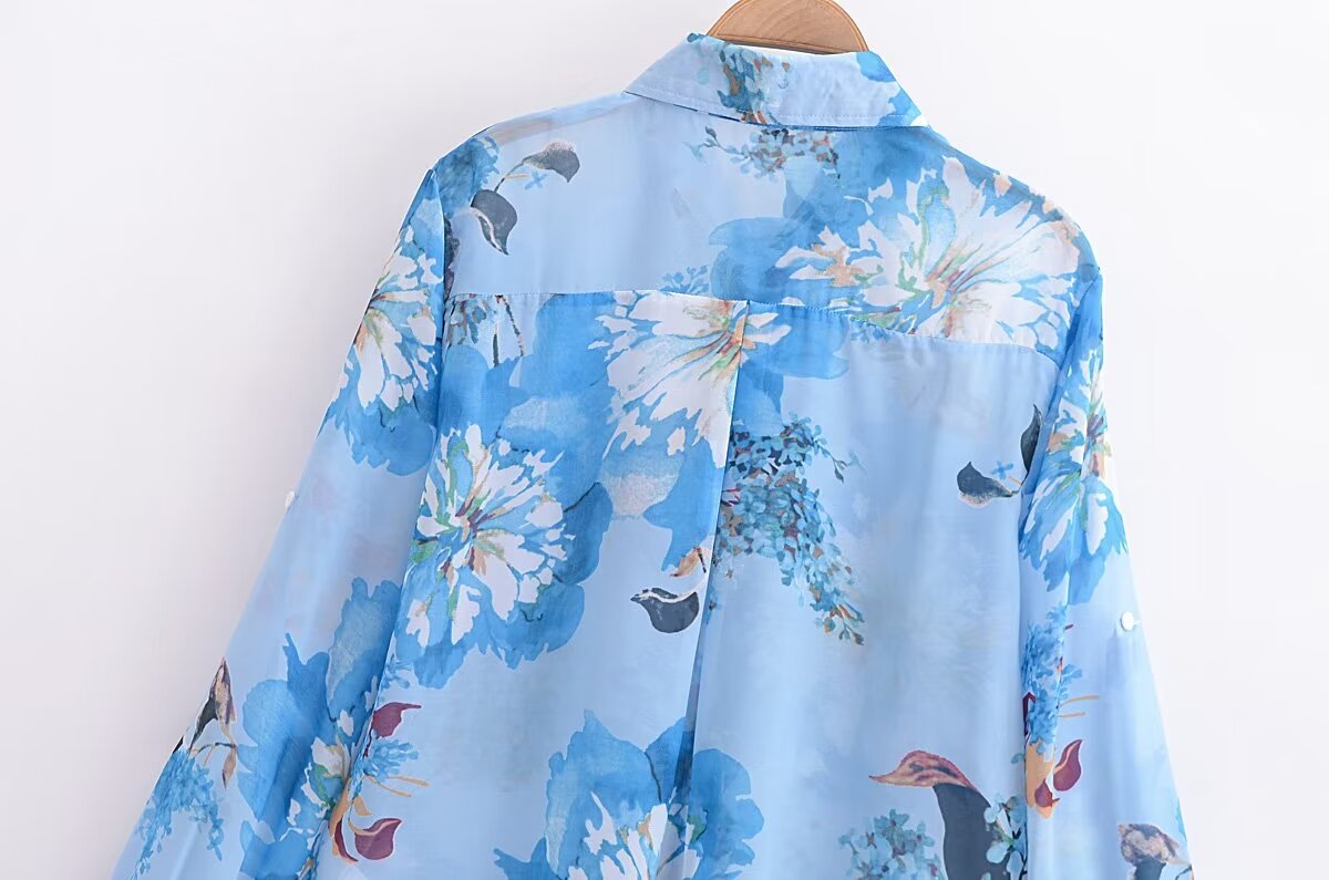 Celeste Watercolor Floral Blouse