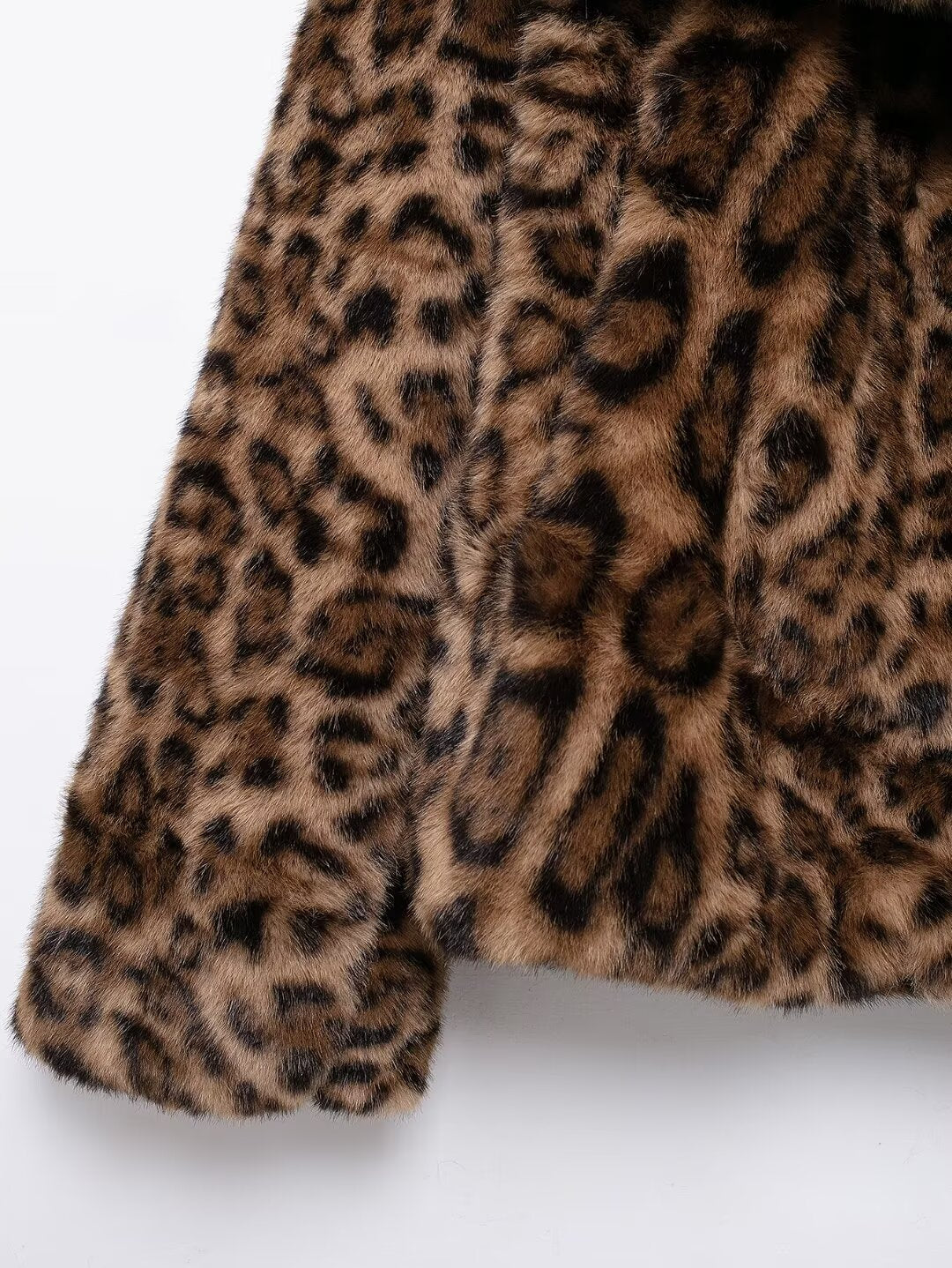 Leona Leopard Print Faux Fur Jacket