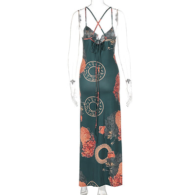 Luna Vintage Rose Midi Dress