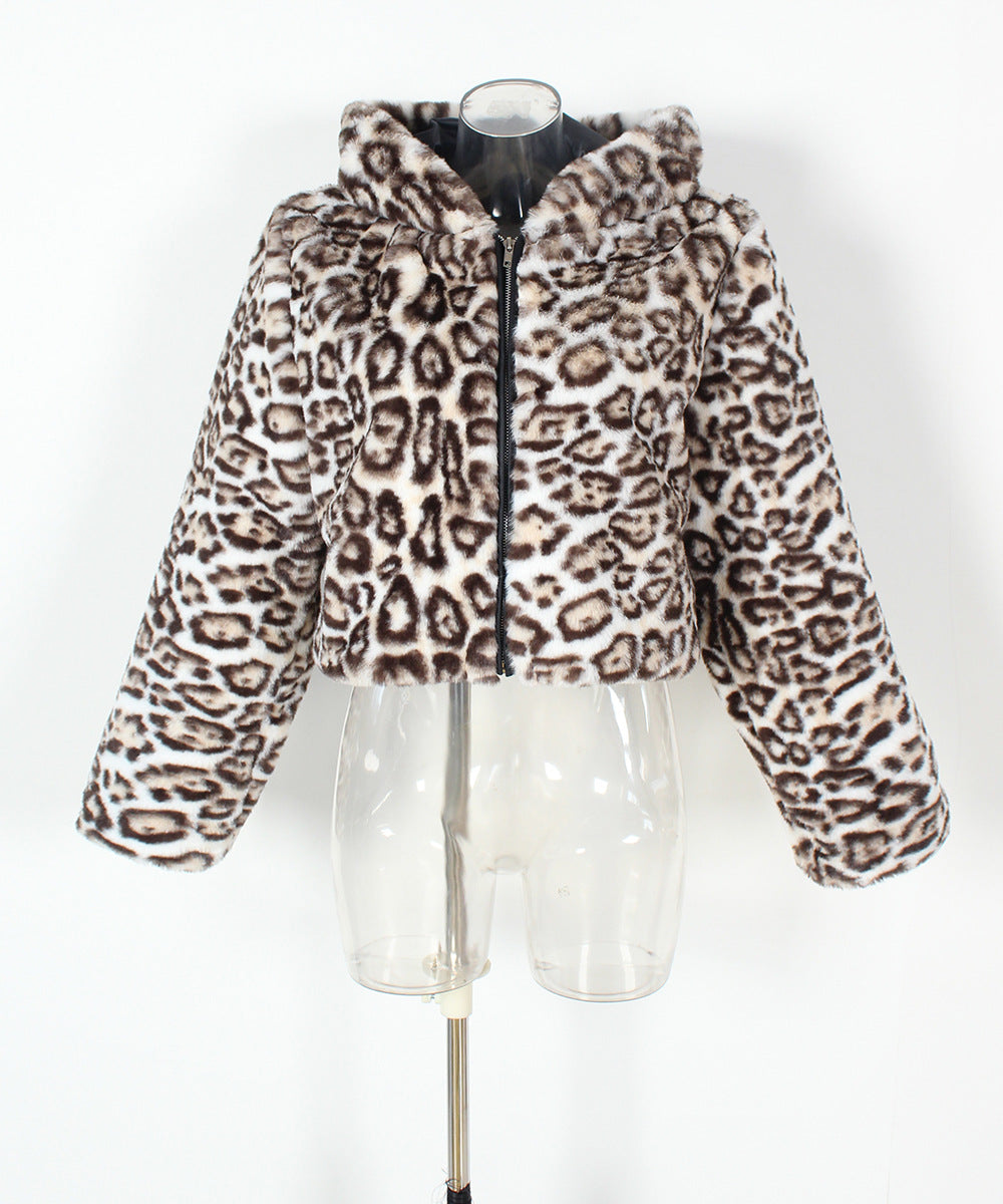 Serena Faux Fur Leopard Jacket