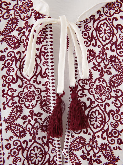 Sienna Boho Tassel Blouse