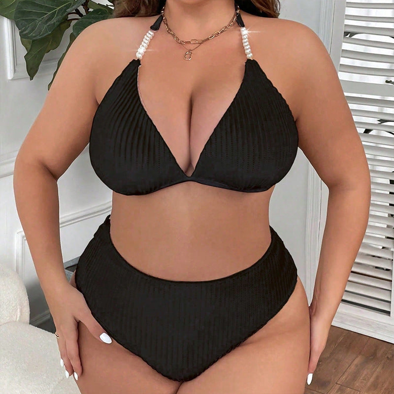 The Selene Ribbed Pearl Bikini Set
