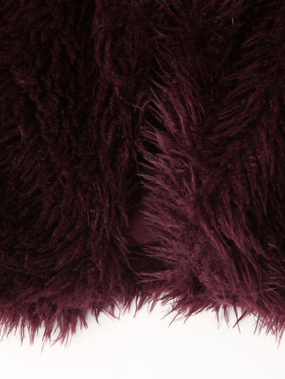 Scarlett Plush Burgundy Faux Fur Jacket