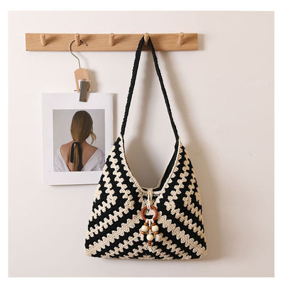Lucia Rainbow Crochet Shoulder Bag