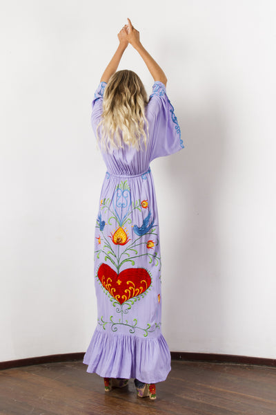 Isla Hand-Embroidered Maxi Dress