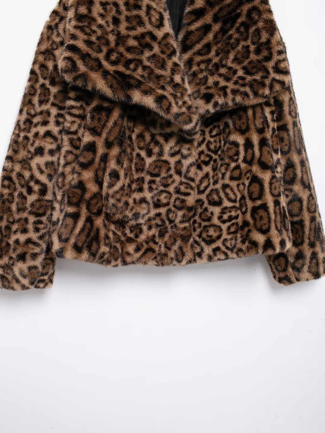 Leona Leopard Print Faux Fur Jacket