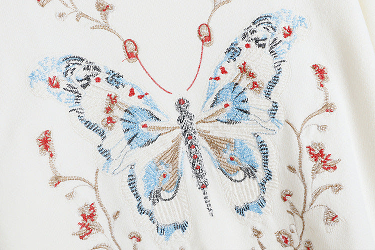 Celeste Butterfly Embroidered Sweater