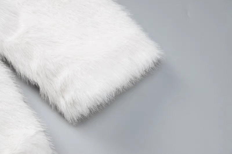 Vanessa Luxe White Faux Fur Coat