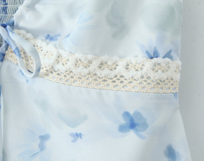 Lila Lace-Trimmed Floral Camisole
