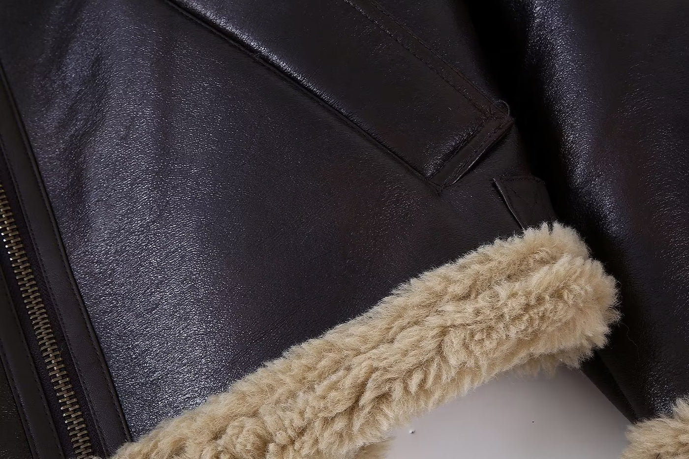 Celeste Luxe Shearling Aviator Jacket