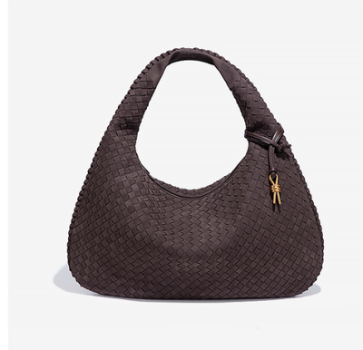 Noir Woven Hobo Bag