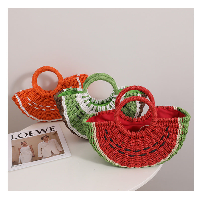 Melina Watermelon Woven Tote