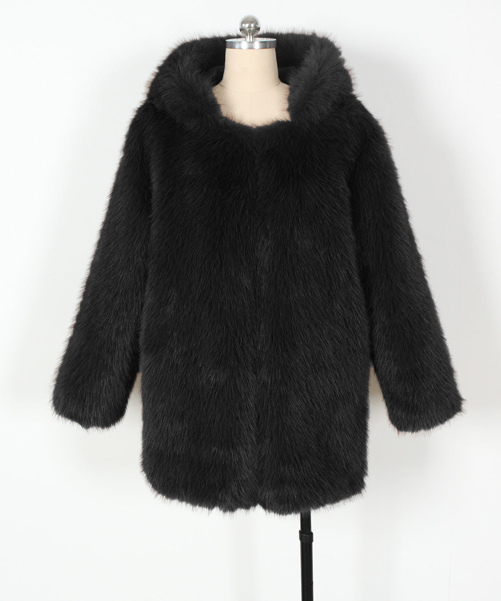 Luna Faux Fur Cat-Ear Coat