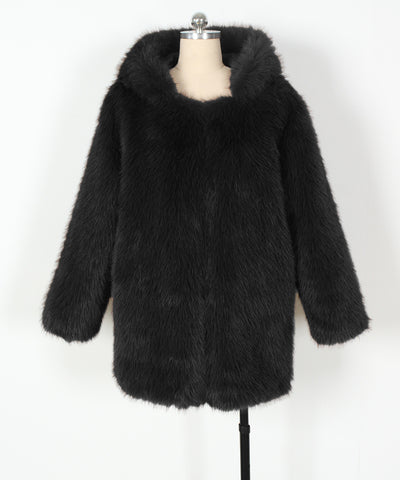 Luna Faux Fur Cat-Ear Coat