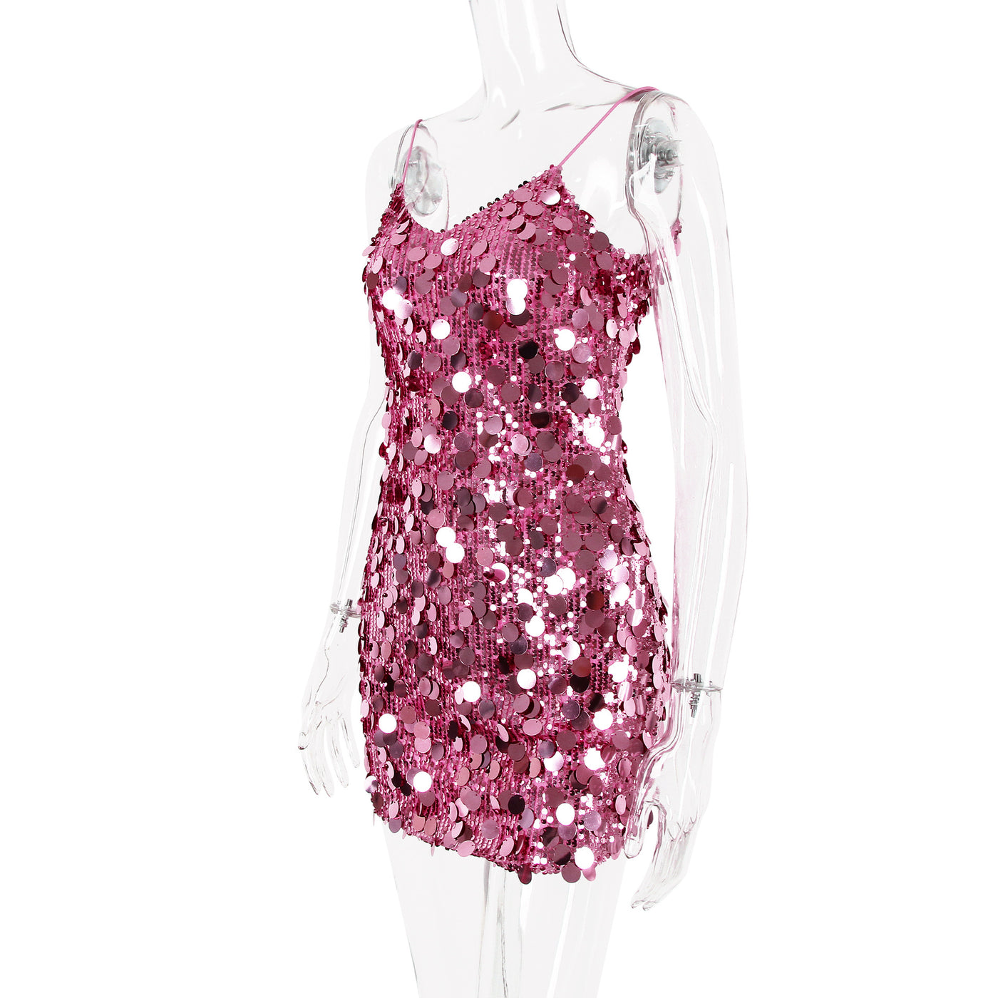 Serena Rose Sequin Party Mini Dress